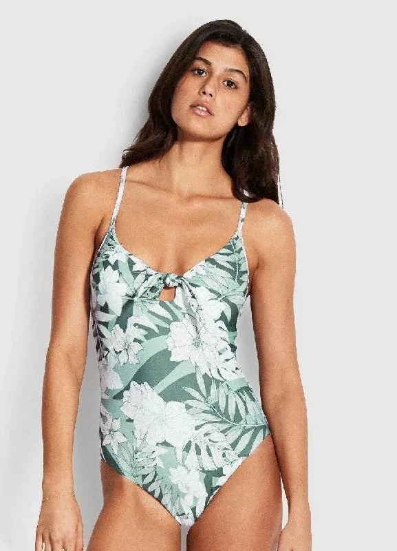 Seafolly Copacabana Tie Front One Piece