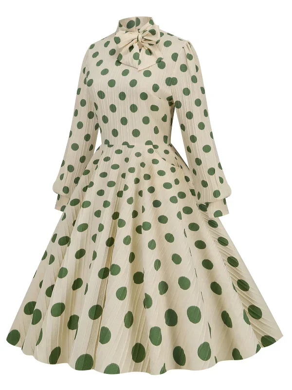 1950s-polka-dots-bowknot-swing-dress