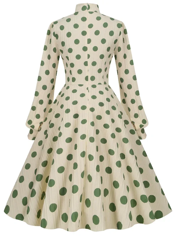 1950s-polka-dots-bowknot-swing-dress