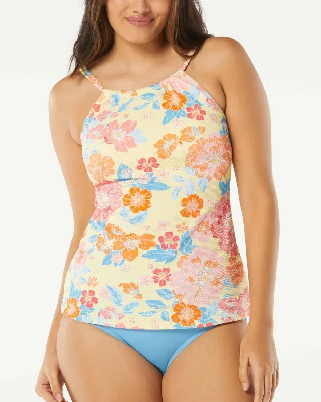 2023 Beach House Newport Floral Blair High Neck Tankini Top - H98795