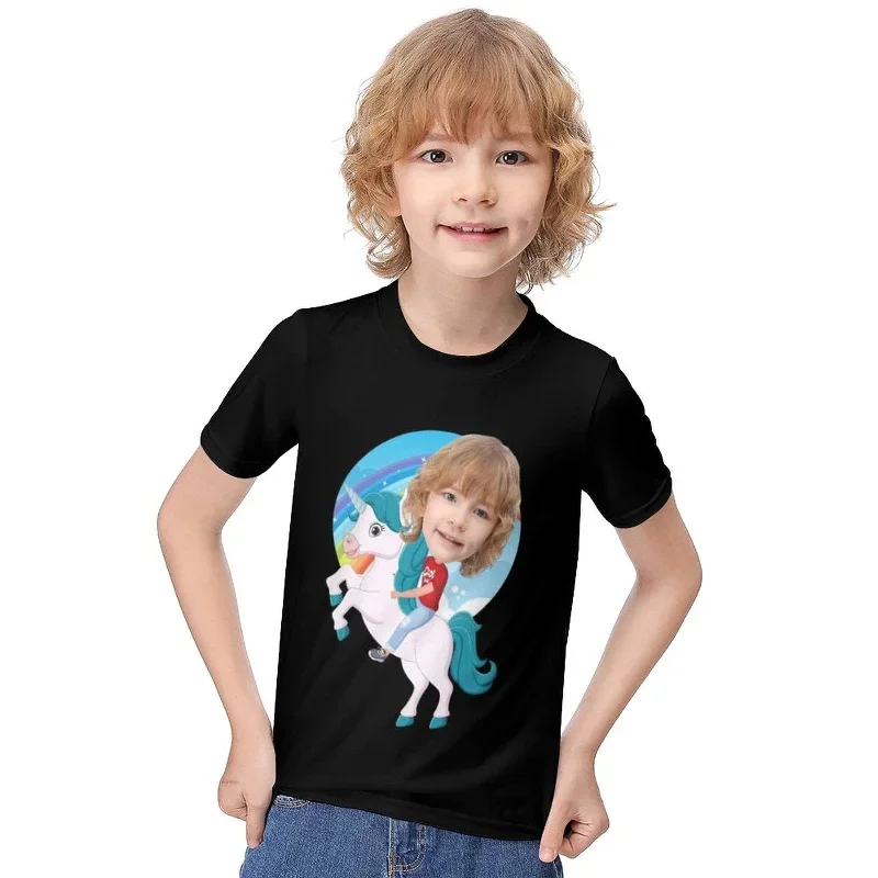 6-12y-custom-face-riding-a-unicorn-cute-kids-t-shirt-for-boy-girl