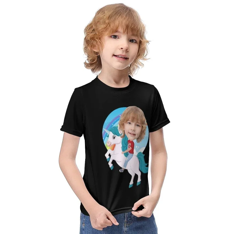 6-12y-custom-face-riding-a-unicorn-cute-kids-t-shirt-for-boy-girl