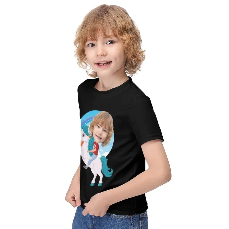 6-12y-custom-face-riding-a-unicorn-cute-kids-t-shirt-for-boy-girl