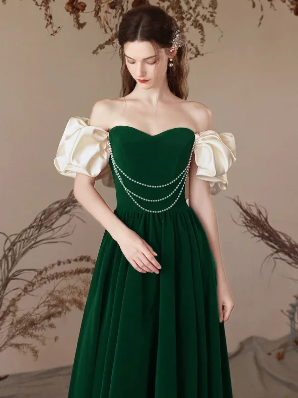 a-line-sweetheart-neck-velvet-green-long-prom-dress-green-long-formal-dress