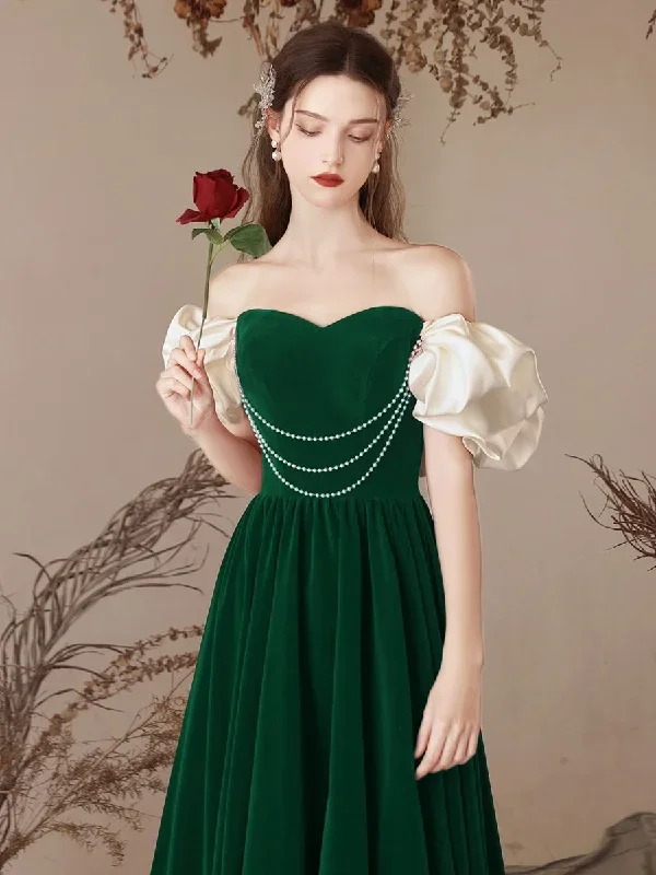 a-line-sweetheart-neck-velvet-green-long-prom-dress-green-long-formal-dress