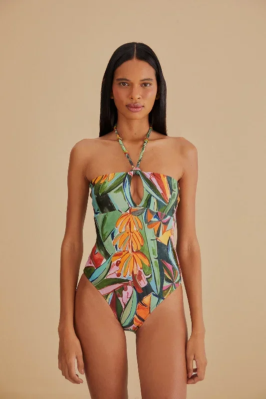 Banana Foliage One Piece Swimsuit