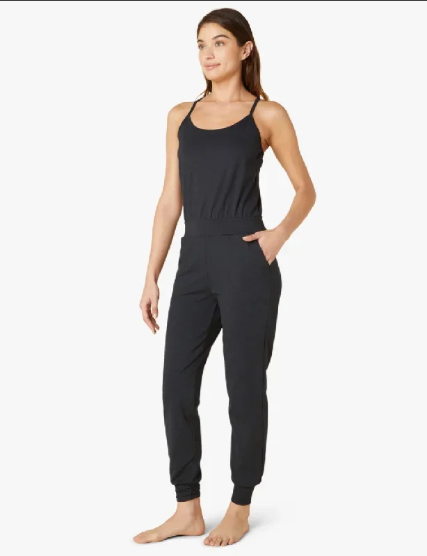 Beyond Yoga Heather Rib Lounge Around Jumpsuit