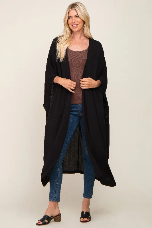 black-open-front-long-maternity-coverup