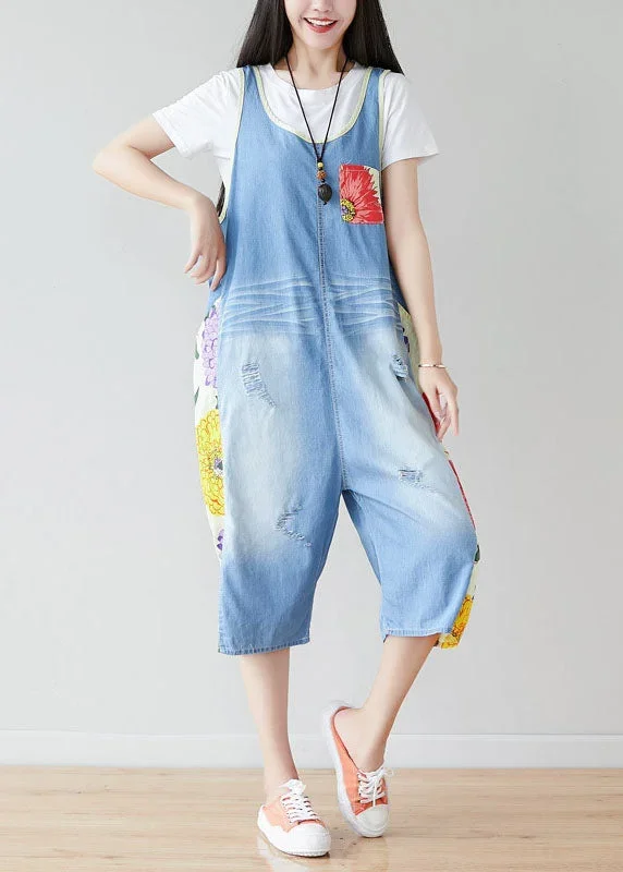 bohemian-light-blue-oversized-patchwork-print-cotton-denim-jumpsuits-summer