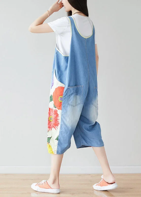 bohemian-light-blue-oversized-patchwork-print-cotton-denim-jumpsuits-summer