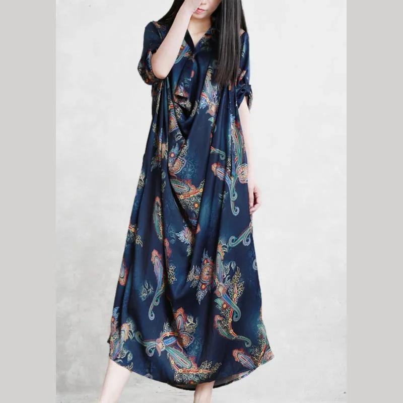 buy-lapel-pockets-silk-clothes-for-women-omychic-navy-print-dresses-summer