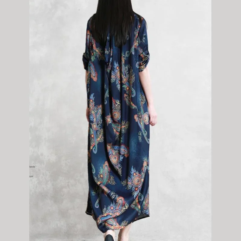 buy-lapel-pockets-silk-clothes-for-women-omychic-navy-print-dresses-summer