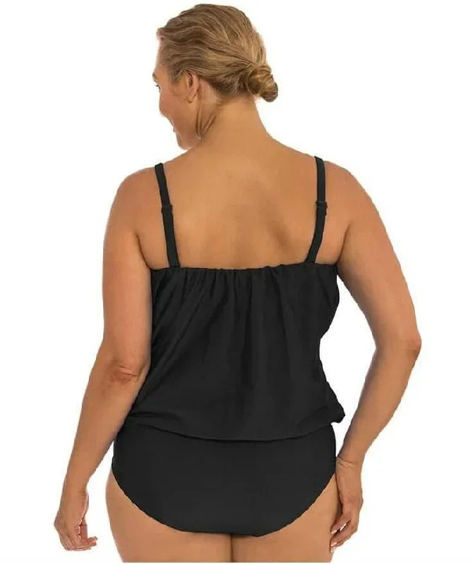 capriosca-flouncy-bandeau-one-piece-swimsuit-black