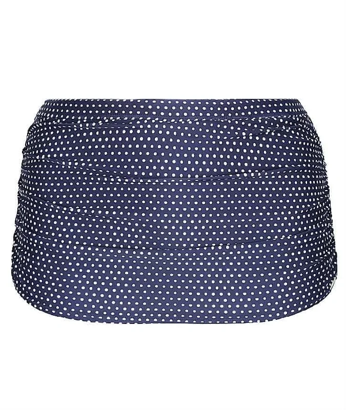 capriosca-ruched-skirted-pant-navy-and-white-dots