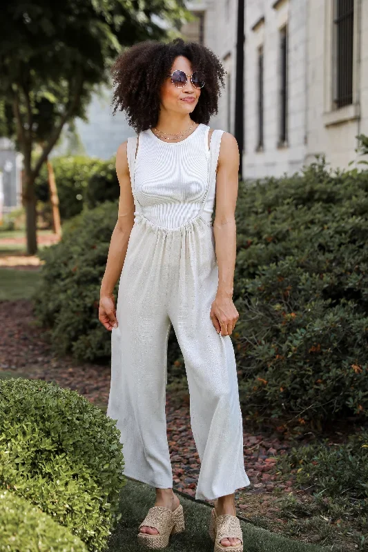 Carefree Perfection Linen Suspender Jumpsuit