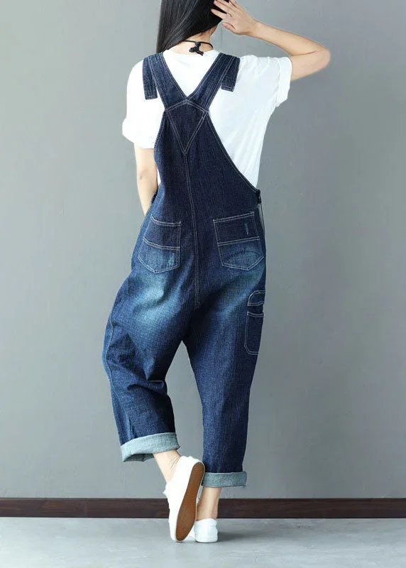 classy-blue-applique-cotton-denim-jumpsuit-ripped-jeans-spring