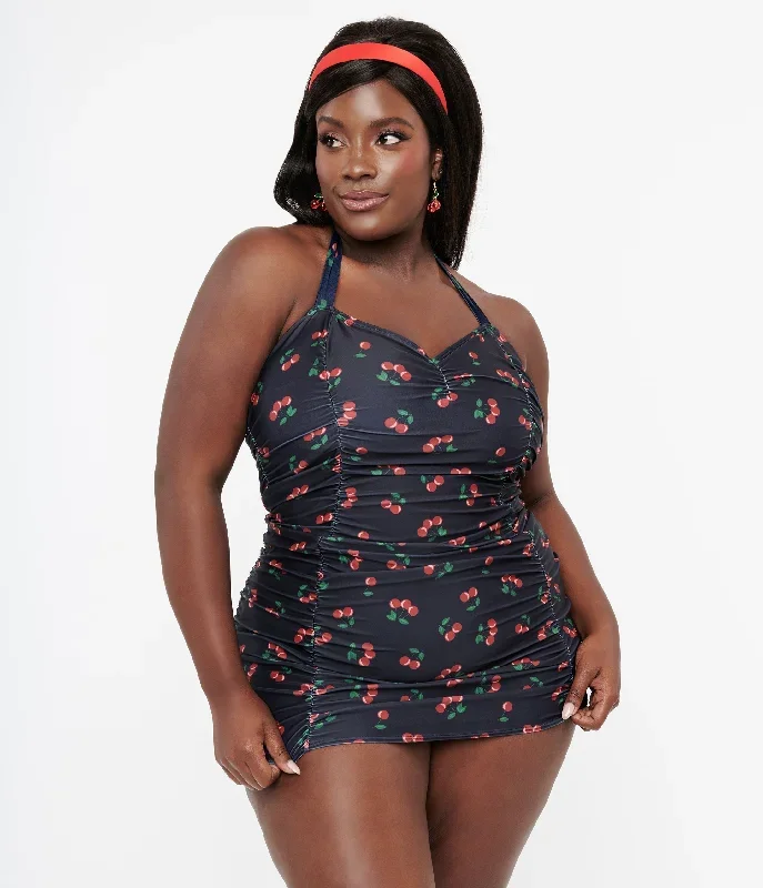 collectif-plus-size-1950s-black-red-cherry-print-skirted-swimsuit