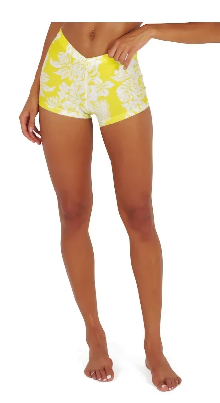 CARTER SWIM SHORTS - YELLOW/WHITE