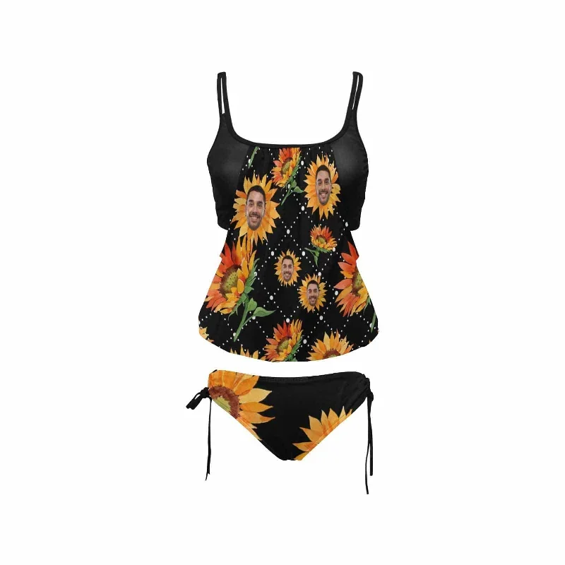 custom-face-flowers-swimsuit-personalized-womens-tankini-top-sets-bikini-two-piece-bathing-suit