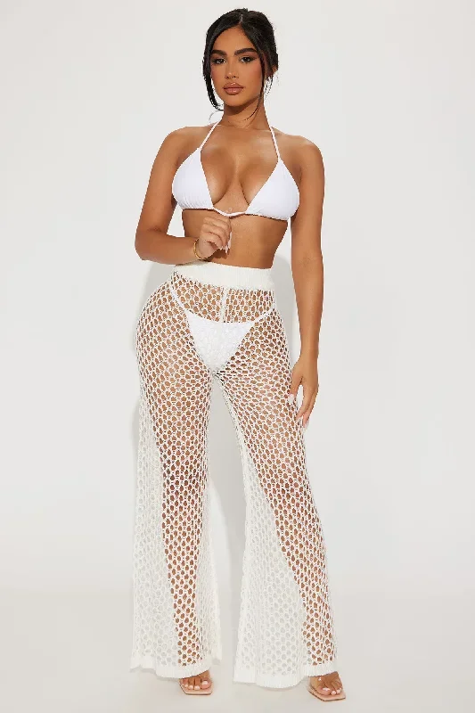 Dancing On Yachts Cover Up Pant - White