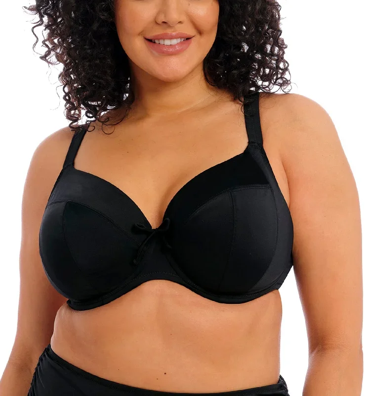 Elomi Plain Sailing Plunge Underwire Bikini Top (ES7284)- Black