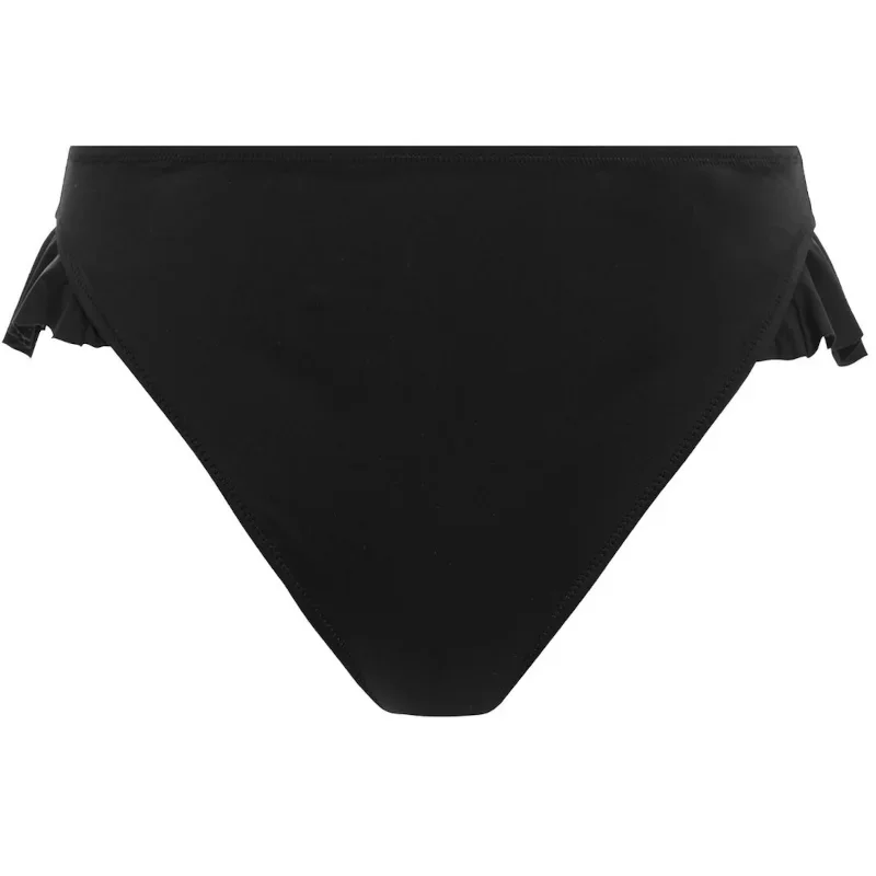 Plain Sailing High Leg Bikini Brief Black - Elomi Swim