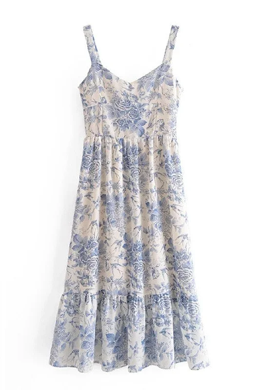 Evelyn French Toile Midi Dress