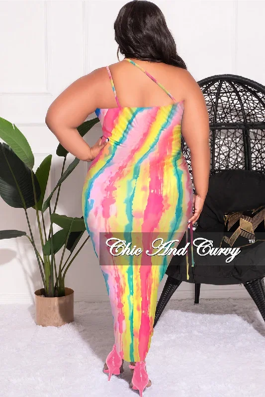 final-sale-plus-size-double-strapped-bodycon-dress-with-cutout-side-in-pink-multi-color-tie-dye-sprint