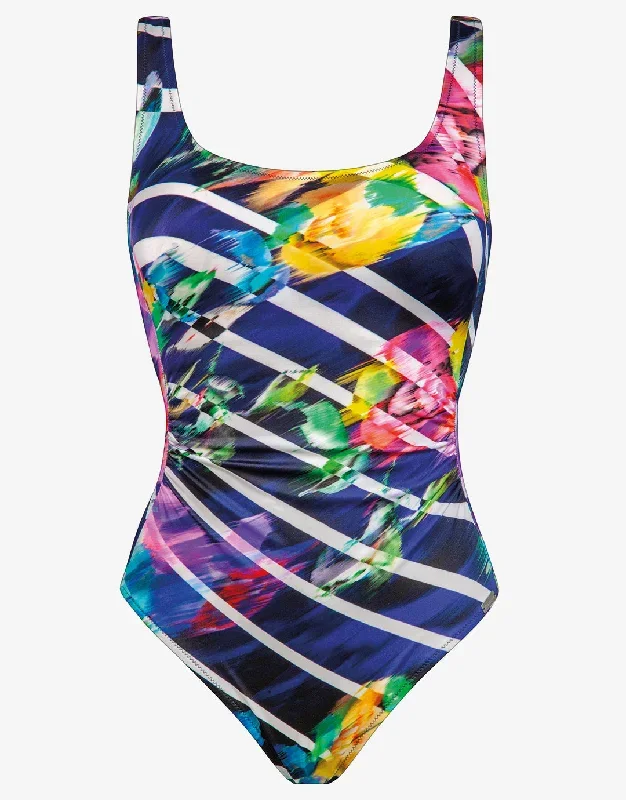 Flower Glow Swimsuit - Maritim Neon