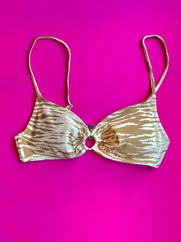 GANNI: O-ring Bikini Top - Tiger's Eye