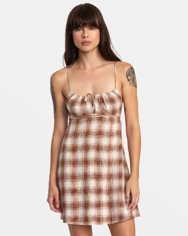 Hillside Mini Dress - Workwear Brown