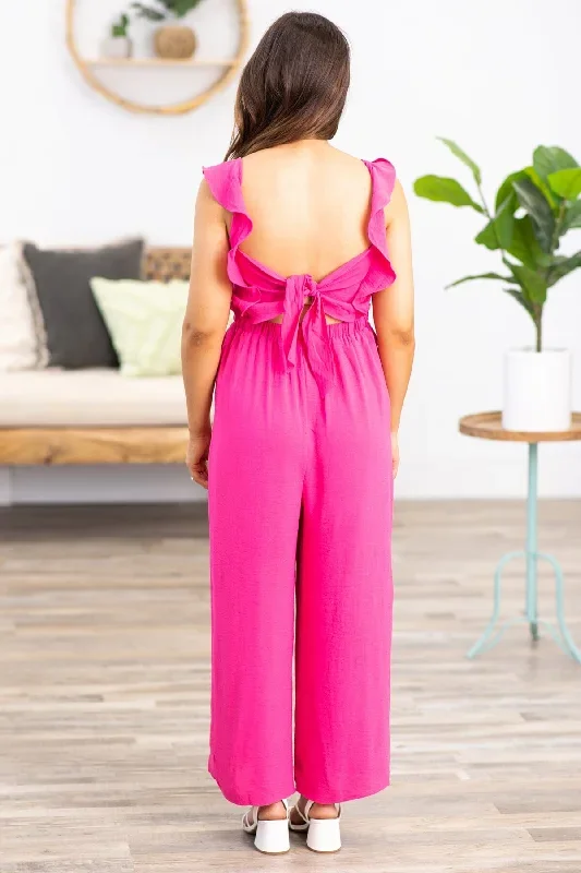 hot-pink-smocked-bodice-ruffle-strap-jumpsuit