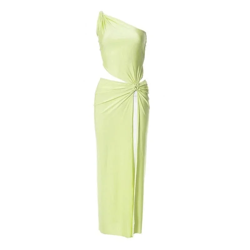 knotted-irregular-one-shoulder-hollow-out-slit-maxi-dress