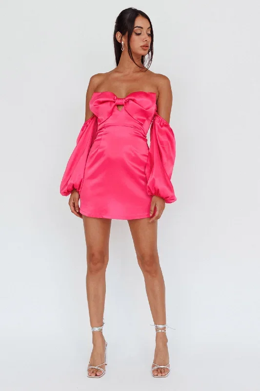 lilly-off-shoulder-bow-mini-dress-pink