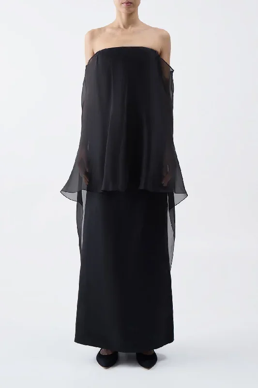 marisha-dress-black-textured-linen-silk-organza-sheer-cape