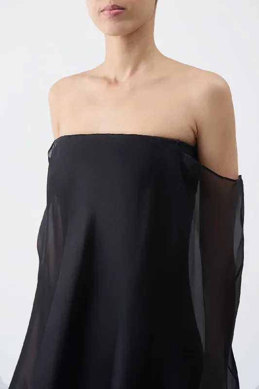 marisha-dress-black-textured-linen-silk-organza-sheer-cape