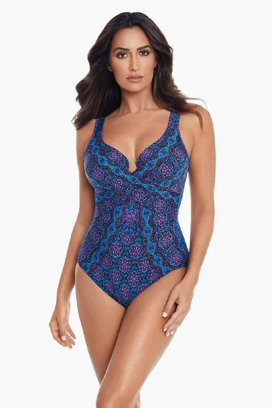 Danube Bleu Criss Cross Escape One Piece Swimsuit