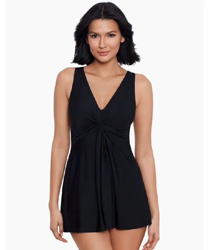 Miraclesuit Swim Must Have Marais Short Shaping DD-Cup Swim Dress - Black