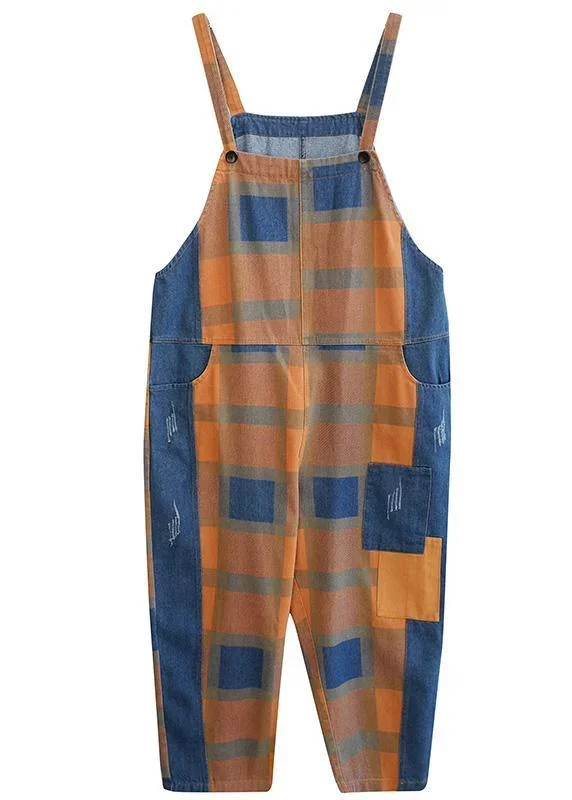 modern-spring-chothes-spring-fashion-plaid-shape-jumpsuit-pants-trousers