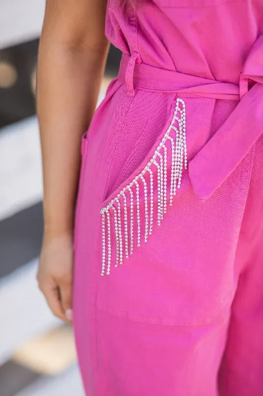 pink-denim-jumpsuit-beaded-fringe-trim