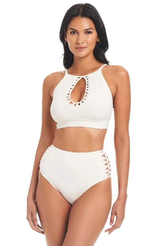 Pulling Strings Crop Top Bikini Top