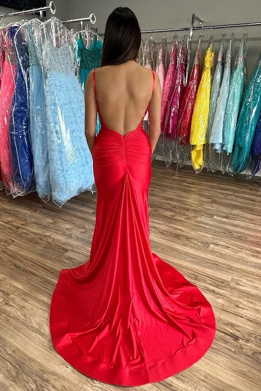 red-v-neck-open-back-mermaid-long-formal-dress-with-slit