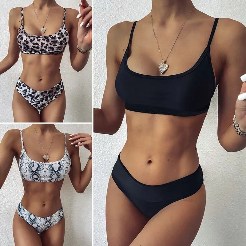 Rio Leopard Print Two Piece Bikini