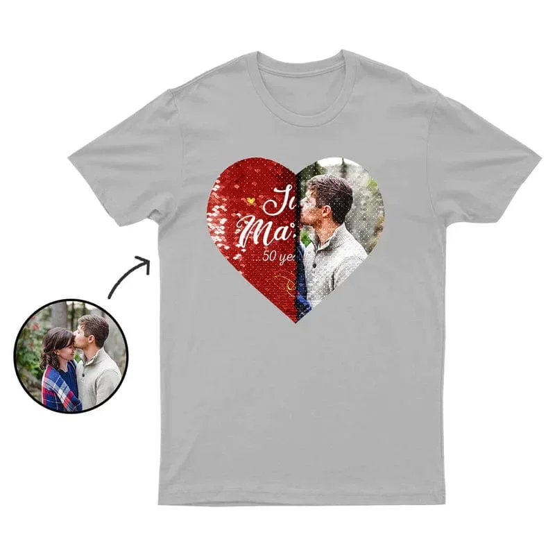 s-4xl-custom-photo-diy-heart-flip-sequin-tee-just-married-unisex-cotton-t-shirt-for-men-and-women