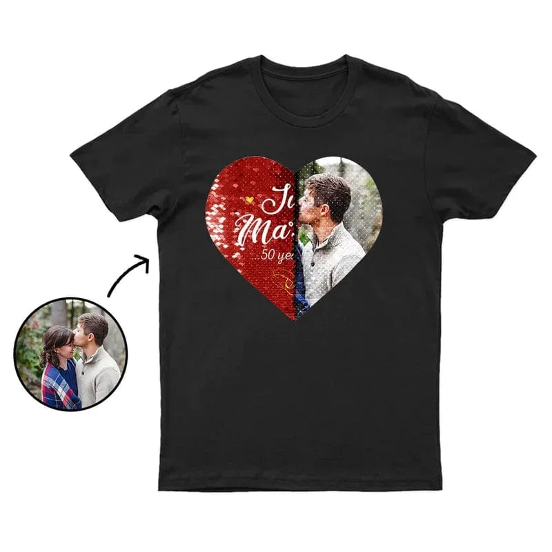 s-4xl-custom-photo-diy-heart-flip-sequin-tee-just-married-unisex-cotton-t-shirt-for-men-and-women