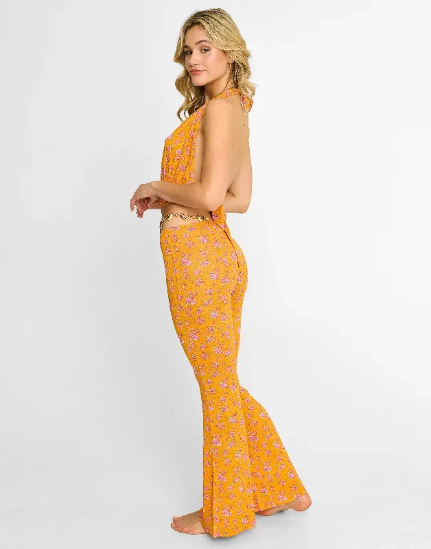 Orange Ditsy Floral