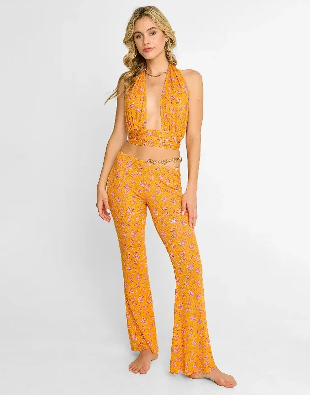 Orange Ditsy Floral