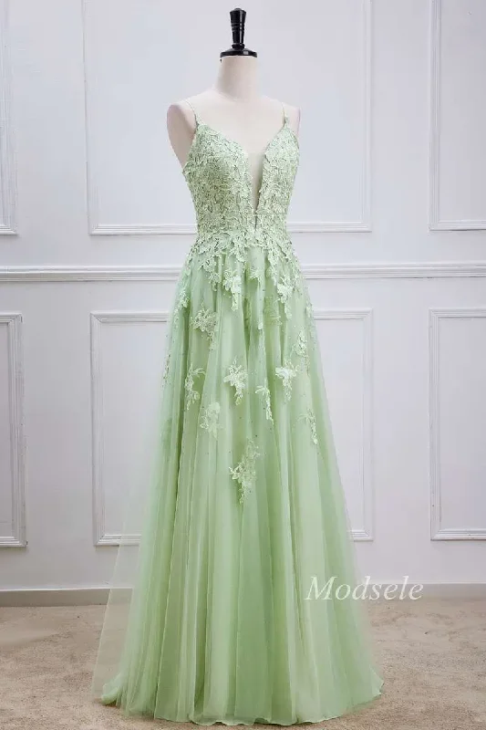 sage-tulle-appliques-plunge-v-lace-up-long-prom-dress