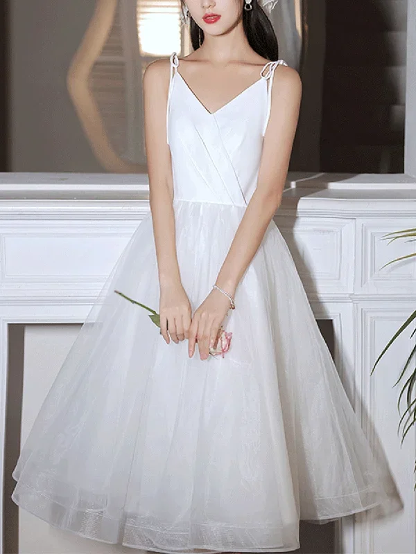 simple-white-v-neck-short-prom-dress-white-homecoming-dress