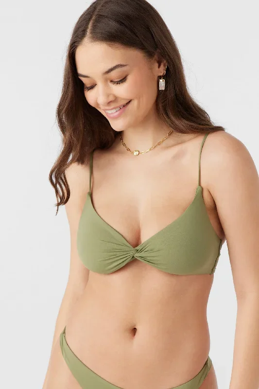 SALTWATER SOLIDS MALIBU TWIST BRALETTE TOP